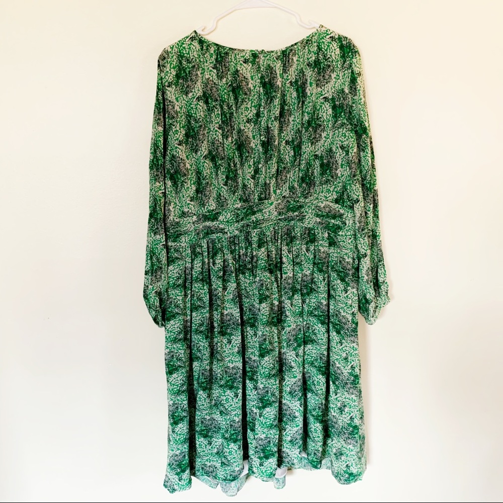Boden green floral dress